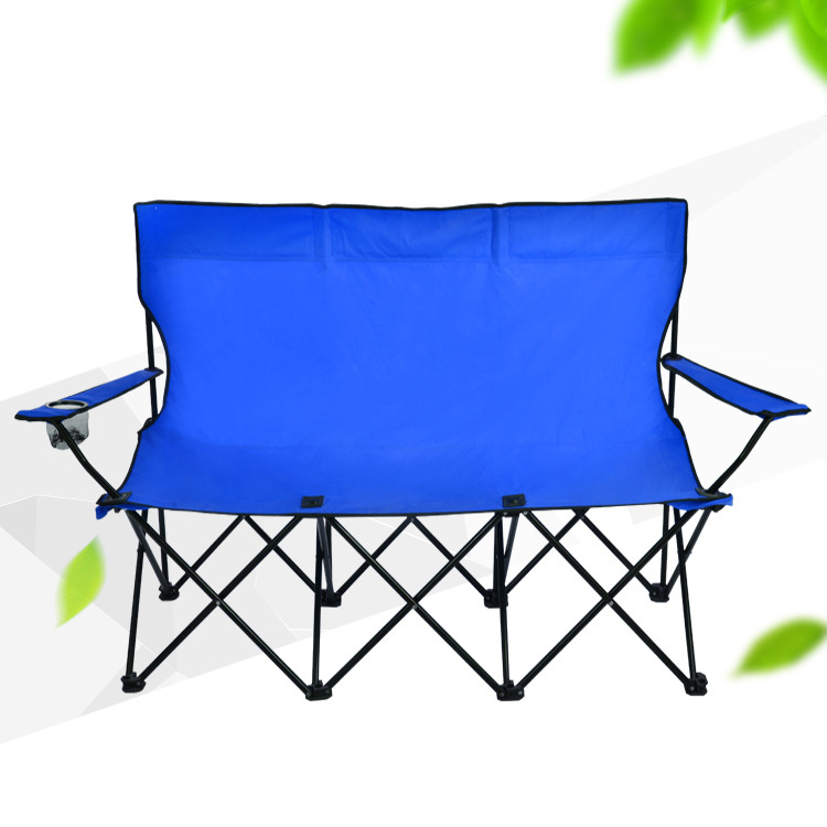 Reinforced Camping 2 Seats Chair With Sun Canopy