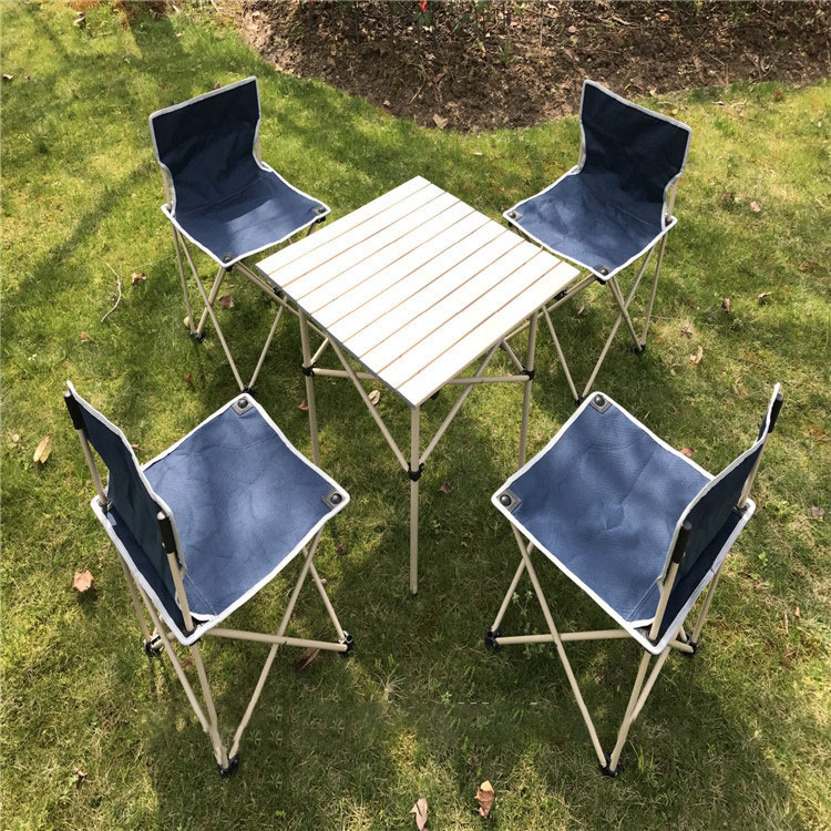 Niceway Foldable Picnic Table and Chairs 5 Set for Family Outdoor Camping Beach Party