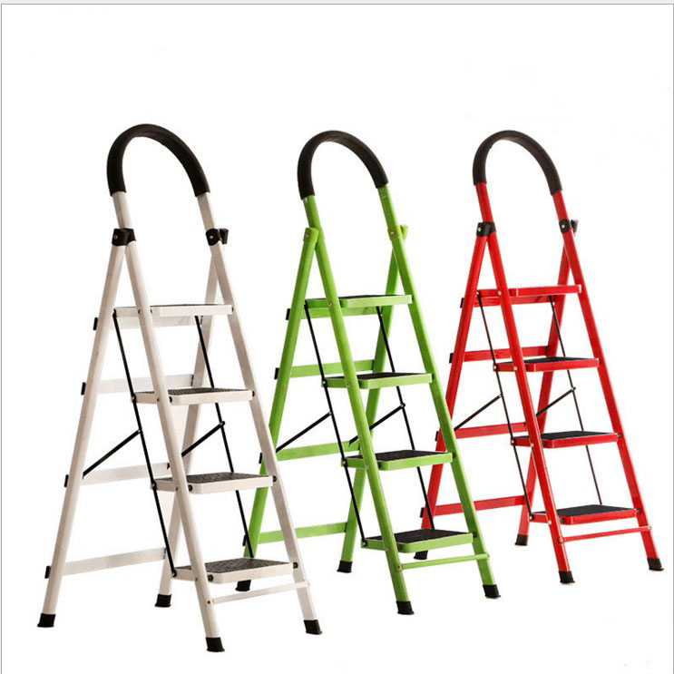 Folding Ladder Four /Five Steps Aluminum Ladder Home Use Durable Folding Ladder