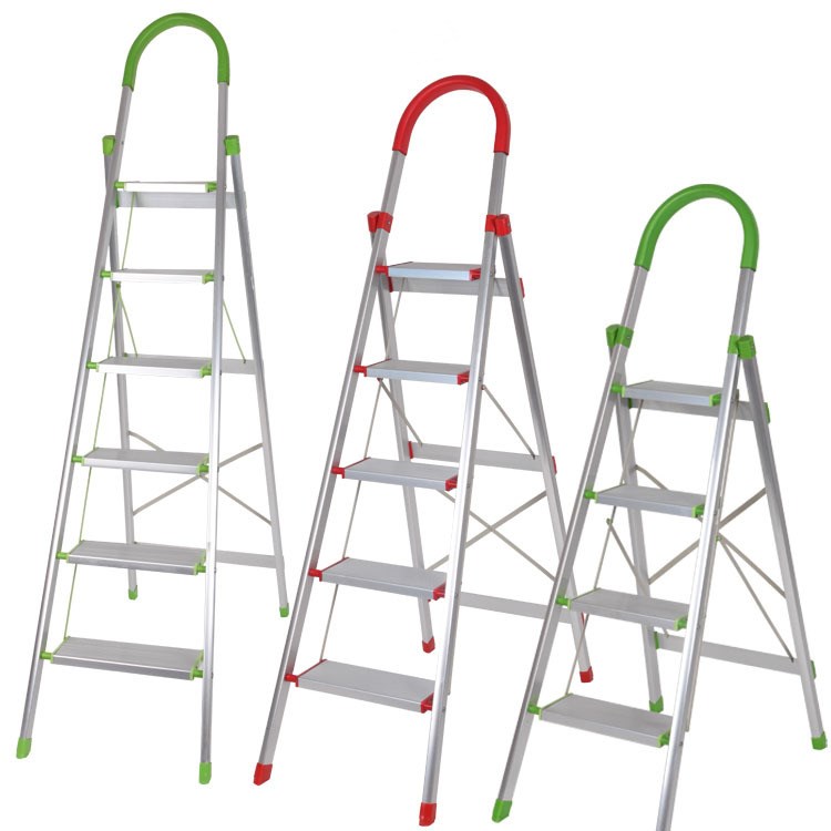 Folding Ladder Four Step Wide Pedals Aluminum Ladder Household Alununum Ladder Foldable