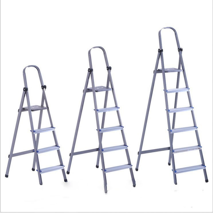 Household Delicate Folding Indoor ladder Portable Aluminum Wide Step Ladder