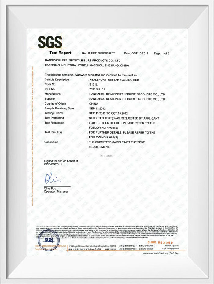 SGS Test Report